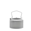 1L pure titanium kettle with lid, side spout, and top handle on a light background.