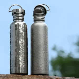 Alternative view of Hammered Pure Titanium Water Bottle