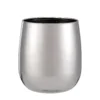 TiRoam silver double-wall pure titanium tumbler, lightweight titanium drinkware for tea, coffee, iced drinks, and everyday use