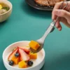 Pure titanium folding spork picking fruit