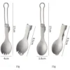 Foldable pure titanium spoon and spork dimensions and weight