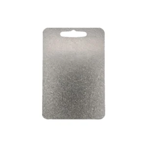 Large pure titanium cutting board, 18.1 × 11.8 in, with textured surface and built-in handle.