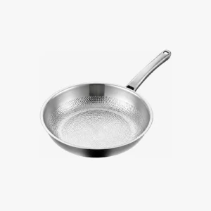 TiRoam embossed titanium frying pan with a pure titanium dragon-scale textured cooking surface