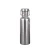 750 ml single-wall titanium water bottle with carry loop cap in silver crystal finish on a light background.